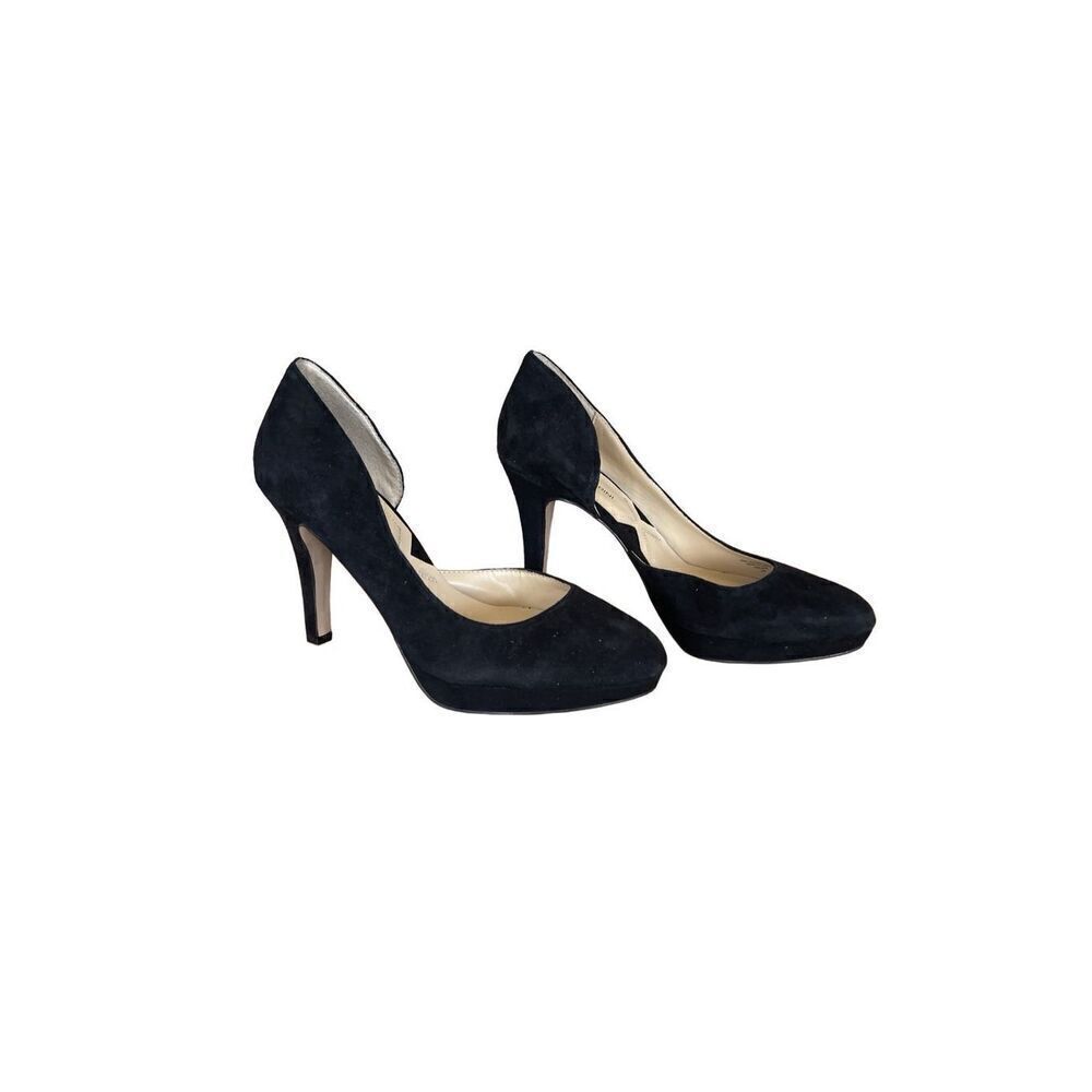 Adrienne Vittadini Womens Black Suede Stiletto High Heel Classic Pump Size 9M